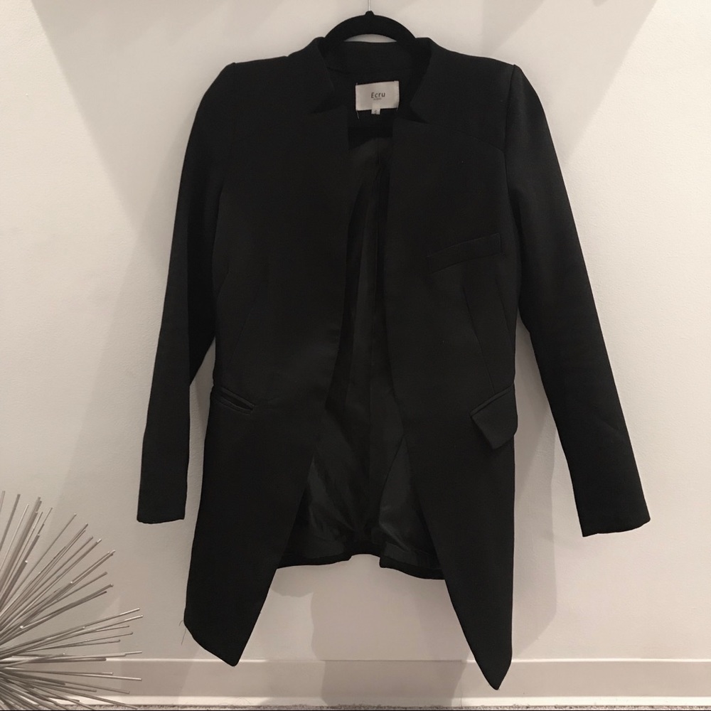 Ecru Black Blazer